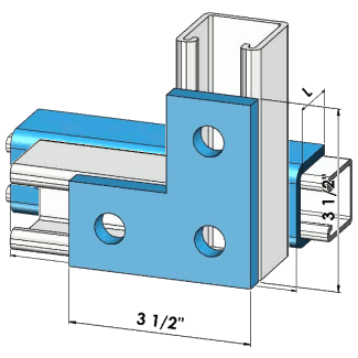 Three Holes Flat Plate Zinc | General Strut Fittings