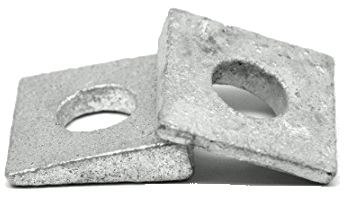 SQUARE BEVELED WASHERS  7/8''  STEEL HOT DIPPED GALVANIZED LOW CARBON | SQUARE BEVELED WASHERS