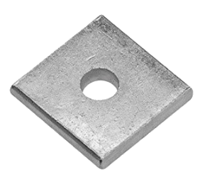 SQUARE WASHERS  1/2'' X1/2X2X0.125 S HOT DIPPED GALVANIZED LOW CARBON | SQUARE WASHERS