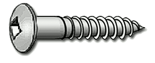 WOOD SCREWS ROUND HEAD SQUARE DRIVE #8 x 1/2'' ZINC | WOOD SCREW