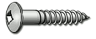PARTICLE BOARD SCREWS ROUND HEAD SQUARE DRIVE #8 x 1'' ZINC | PARTICLE BOARD SCREW