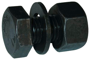 STRUCTURAL BOLTS 1 1/2x 3 3/4'' + A563 NUT + F436 WASHER A325 PLAIN | STRUCTURAL BOLT